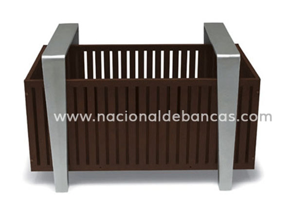 Jardineras en madera y acero